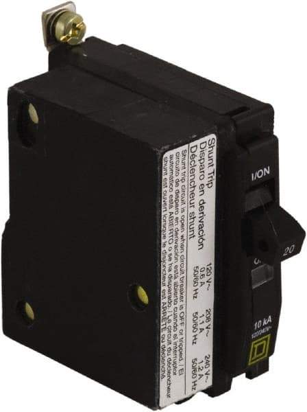 Square D - 20 Amp, 240 VAC, 1 Pole, Bolt On Miniature Circuit Breaker - 14-8 AWG - Benchmark Tooling