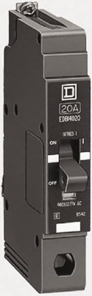 Square D - 20 Amp, 277 V, 1 Pole, Bolt On Miniature Circuit Breaker - 65 kA Breaking Capacity, 12, 14 AWG - Benchmark Tooling