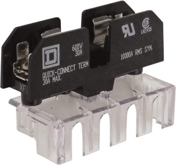 Square D - 1 Pole, 120 Volt, Fuse Block - 1/4 Inch Diameter x 1-1/4 Inch Fuse Length - Benchmark Tooling