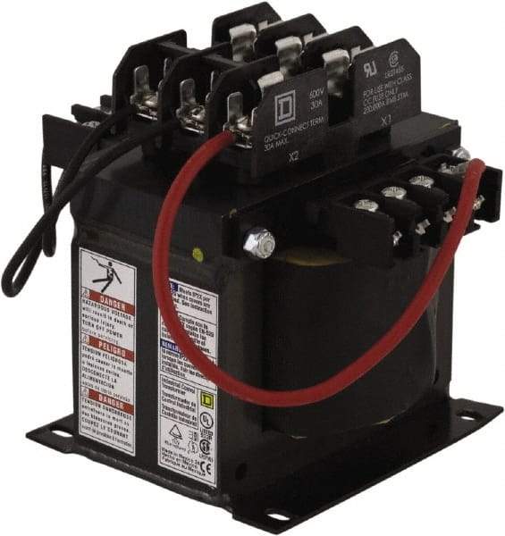 Square D - 1 Phase, 500 VA, Top Mount Fuse Block Control Transformer - 239°F Temp Rise - Benchmark Tooling