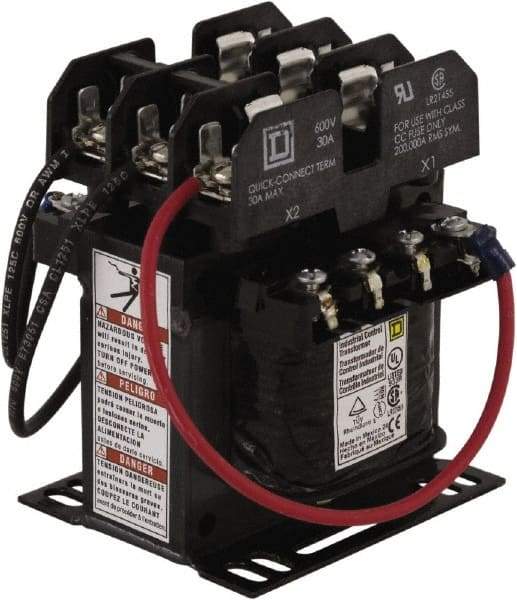 Square D - 1 Phase, 75 VA, Top Mount Fuse Block Control Transformer - 131°F Temp Rise - Benchmark Tooling