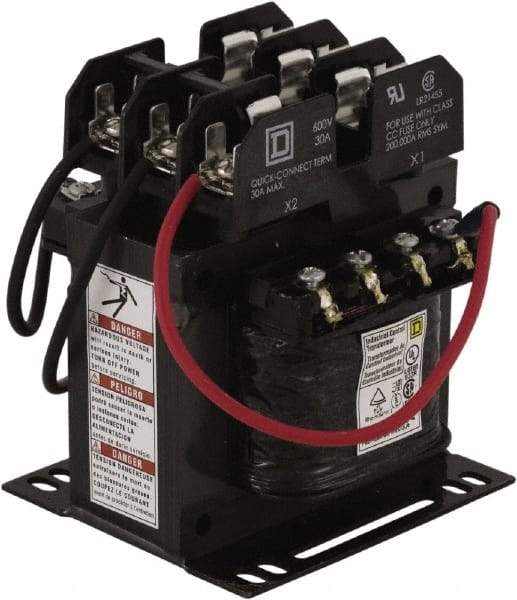 Square D - 200 VA, Top Mount Fuse Block Control Transformer - 50/60 Hz, 3.59 Inch Deep x 4-1/2 Inch High - Benchmark Tooling