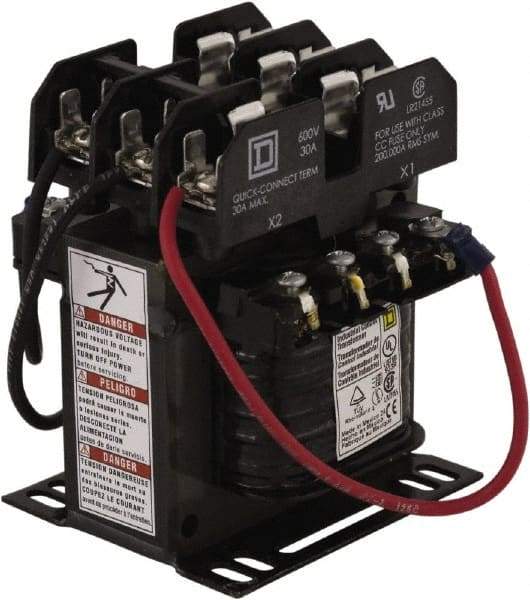 Square D - 1 Phase, 100 VA, Top Mount Fuse Block Control Transformer - 131°F Temp Rise - Benchmark Tooling