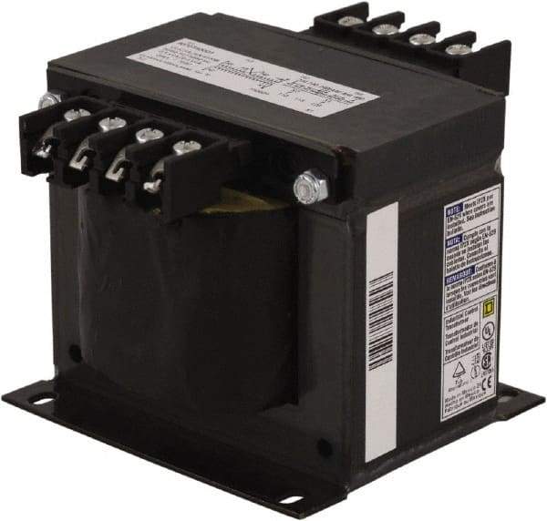 Square D - 500 VA, Top Mount Fuse Block Control Transformer - 50/60 Hz, 5.49 Inch Deep x 3.84 Inch High - Benchmark Tooling