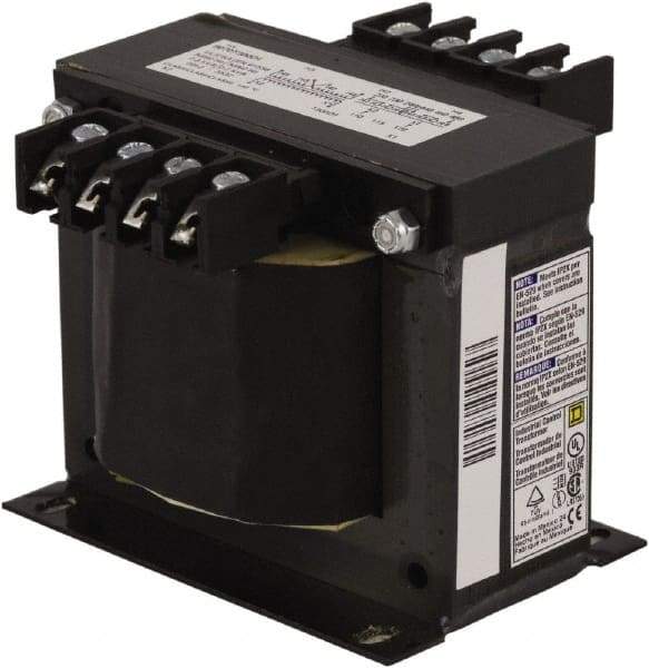 Square D - 300 VA, Top Mount Fuse Block Control Transformer - 50/60 Hz, 4.74 Inch Deep x 3.84 Inch High - Benchmark Tooling