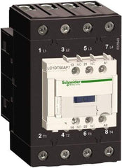 Schneider Electric - 4 Pole, 120 Coil VAC at 50/60 Hz, 60 Amp at 440 VAC, Nonreversible IEC Contactor - Bureau Veritas, CCC, CSA, CSA C22.2 No. 14, DNV, EN/IEC 60947-4-1, EN/IEC 60947-5-1, GL, GOST, LROS, RINA, UL 508, UL Listed - Benchmark Tooling