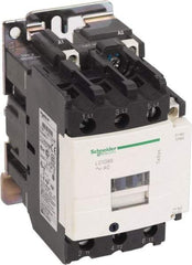 Schneider Electric - 3 Pole, 200 Coil VAC at 60 Hz, 65 Amp at 440 VAC and 80 Amp at 440 VAC, Nonreversible IEC Contactor - 1 Phase hp: 10 at 230/240 VAC, 5 at 115 VAC, 3 Phase hp: 20 at 200/208 VAC, 20 at 230/240 VAC, 50 at 460/480 VAC, 50 at 575/600 VAC - Benchmark Tooling