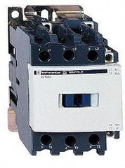 Schneider Electric - 3 Pole, 480 Coil VAC at 60 Hz, 40 Amp at 440 VAC and 60 Amp at 440 VAC, Nonreversible IEC Contactor - 1 Phase hp: 3 at 115 VAC, 5 at 230/240 VAC, 3 Phase hp: 10 at 200/208 VAC, 10 at 230/240 VAC, 30 at 460/480 VAC, 30 at 575/600 VAC - Benchmark Tooling