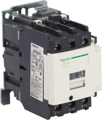 Schneider Electric - 3 Pole, 200 Coil VAC at 60 Hz, 40 Amp at 440 VAC and 60 Amp at 440 VAC, Nonreversible IEC Contactor - 1 Phase hp: 3 at 115 VAC, 5 at 230/240 VAC, 3 Phase hp: 10 at 200/208 VAC, 10 at 230/240 VAC, 30 at 460/480 VAC, 30 at 575/600 VAC - Benchmark Tooling