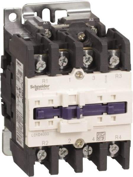 Schneider Electric - 4 Pole, 110 Coil VAC at 50/60 Hz, 60 Amp at 440 VAC, Nonreversible IEC Contactor - Bureau Veritas, CCC, CSA, CSA C22.2 No. 14, DNV, EN/IEC 60947-4-1, EN/IEC 60947-5-1, GL, GOST, LROS, RINA, RoHS Compliant, UL 508, UL Listed - Benchmark Tooling