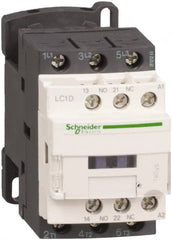 Schneider Electric - 3 Pole, 120 Coil VAC at 50/60 Hz, 25 Amp at 440 VAC and 40 Amp at 440 VAC, Nonreversible IEC Contactor - Exact Industrial Supply