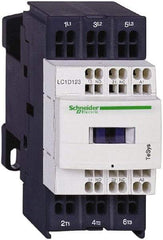 Schneider Electric - 3 Pole, 24 Coil VDC, 12 Amp at 440 VAC and 16 Amp at 440 VAC, Nonreversible IEC Contactor - 1 Phase hp: 1 at 115 VAC, 2 at 230/240 VAC, 3 Phase hp: 10 at 575/600 VAC, 3 at 200/208 VAC, 3 at 230/240 VAC, 7.5 at 460/480 VAC - Benchmark Tooling