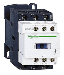 Schneider Electric - 3 Pole, 48 Coil VAC at 50/60 Hz, 25 Amp at 440 VAC and 9 Amp at 440 VAC, Nonreversible IEC Contactor - 1 Phase hp: 0.5 at 115 VAC, 1 at 230/240 VAC, 3 Phase hp: 2 at 200/208 VAC, 2 at 230/240 VAC, 5 at 460/480 VAC, 7.5 at 575/600 VAC - Benchmark Tooling