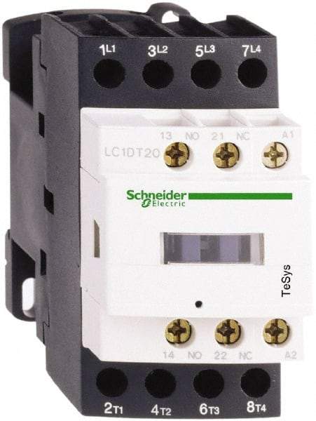 Schneider Electric - 4 Pole, 24 Coil VAC at 50/60 Hz, 32 Amp at 440 VAC, Nonreversible IEC Contactor - Bureau Veritas, CCC, CSA, CSA C22.2 No. 14, DNV, EN/IEC 60947-4-1, EN/IEC 60947-5-1, GL, GOST, LROS, RINA, UL 508, UL Listed - Benchmark Tooling