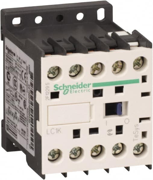 Schneider Electric - 4 Pole, 120 Coil VAC at 50/60 Hz, 16 Amp at 690 VAC and 20 Amp at 440 VAC, Nonreversible IEC Contactor - BS 5424, CSA, IEC 60947, NF C 63-110, RoHS Compliant, UL Listed, VDE 0660 - Benchmark Tooling