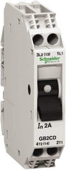 Schneider Electric - 6 Amp, 1 Pole, Backplate, Clip, DIN Rail Mount Circuit Protector - Thermal Magnetic Trip, Multiple Breaking Capacity Ratings, 67mm Deep x 74mm High x 15mm Wide - Benchmark Tooling