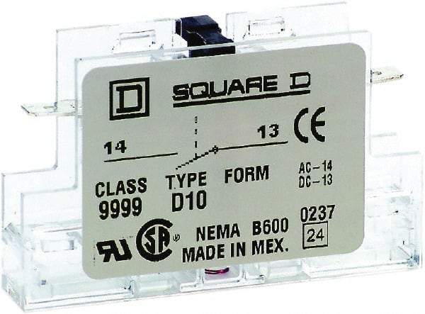 Square D - 5 Amp, Contactor Auxiliary Contact Kit - Benchmark Tooling