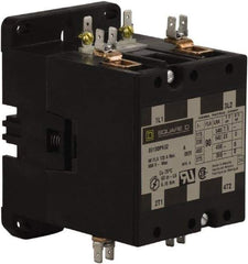 Square D - 2 Pole, 90 Amp Inductive Load, 110 Coil VAC at 50 Hz and 120 Coil VAC at 60 Hz, Definite Purpose Contactor - Phase 1 Hp:  20 at 230 VAC, 7.5 at 115 VAC, 120 Amp Resistive Rating, CE, CSA, UL Listed - Benchmark Tooling