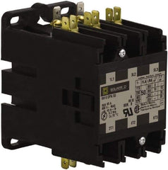 Square D - 3 Pole, 50 Amp Inductive Load, 24 Coil VAC at 50/60 Hz, Definite Purpose Contactor - Phase 1 and Phase 3 Hp:  10 at 230 VAC, 15 at 230 VAC, 3 at 115 VAC, 30 at 460 VAC, 30 at 575 VAC, 65 Amp Resistive Rating, CE, CSA, UL Listed - Benchmark Tooling