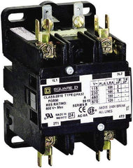 Square D - 2 Pole, 90 Amp Inductive Load, 208 to 240 Coil VAC at 60 Hz and 220 Coil VAC at 50 Hz, Definite Purpose Contactor - Phase 1 Hp:  20 at 230 VAC, 7.5 at 115 VAC, 120 Amp Resistive Rating, CE, CSA, UL Listed - Benchmark Tooling