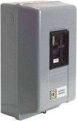 Square D - 2 Poles, 18 Amp, M-0 NEMA, Enclosed Toggle Manual Motor Starter - 1 hp at 115 VAC & 2 hp at 230 VAC, CSA, NEMA 1 & UL Listed - Benchmark Tooling