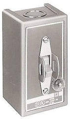 Square D - 3 Poles, 30 Amp, NEMA, Enclosed Toggle Manual Motor Starter - 1 hp at 90 VDC, 10 hp at 460 VAC, 10 hp at 575 VAC, 1-1/2 hp at 230 VDC, 2 hp at 115 VAC, 2 hp at 115 VDC & 7-1/2 hp at 230 VAC, CE, CSA, NEMA 1 & UL Listed - Benchmark Tooling