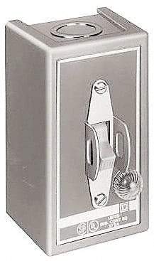 Square D - 2 Poles, 30 Amp, NEMA, Enclosed Toggle Manual Motor Starter - 1 hp at 90 VDC, 1-1/2 hp at 230 VDC, 2 hp at 115 VAC, 2 hp at 115 VDC, 2 hp at 230 VAC, 3 hp at 460 VAC & 3 hp at 575 VAC, CE, CSA, NEMA 1 & UL Listed - Benchmark Tooling