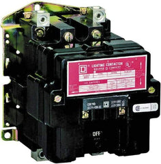 Square D - No Enclosure, 2 Pole, Electrically Held Lighting Contactor - 100 A (Tungsten), 220 VAC at 50 Hz, 240 VAC at 60 Hz - Benchmark Tooling