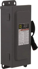 Square D - 60 Amp, 240 VAC, 250 VDC, 3 Pole Fused Safety Switch - NEMA 12 & 3R, 10 hp at 240 VAC, 10 hp at 250 VDC (Single Phase), 15 hp at 240 VAC, 10 hp at 250 VDC (Triple Phase), 3PST Contact Form - Benchmark Tooling