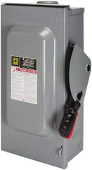 Square D - 30 Amp, 600 VAC/VDC, 3 Pole Fused Safety Switch - NEMA 3R, 7.5 hp at 480 VAC, 5 hp at 250 VDC (Single Phase), 20 hp at 600 VAC, 10 hp at 600 VDC (Triple Phase), 3PST Contact Form - Benchmark Tooling