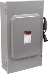 Square D - 200 Amp, 240 V, 3 Pole Nonfused Safety Switch - NEMA 1, 15 hp at 240 VAC (Single Phase), 60 hp at 240 VAC (Triple Phase), 3PST Contact Form - Benchmark Tooling