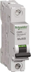 Schneider Electric - 25 Amp, 1 Pole, DIN Rail Mount Standard Circuit Breaker - Multiple Breaking Capacity Ratings, 14-4 (Copper) AWG, 3 Inch Deep x 3.19 Inch High x 0.71 Inch Wide - Benchmark Tooling