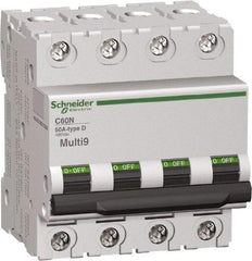 Schneider Electric - 16 Amp, 480Y/277 V, 4 Pole, DIN Rail Mount Miniature Circuit Breaker - Thermal Magnetic Trip - Benchmark Tooling