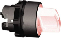 Schneider Electric - 22mm Mount Hole, 3 Position, Handle Operated, Selector Switch Only - Red, Maintained (MA), Illuminated, Shock, Vibration and Water Resistant - Benchmark Tooling