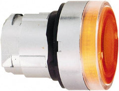 Schneider Electric - 22mm Mount Hole, Flush, Pushbutton Switch Only - Round, Orange Pushbutton, Illuminated, Momentary (MO) - Benchmark Tooling