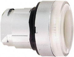 Schneider Electric - 22mm Mount Hole, Flush, Pushbutton Switch Only - Round, White Pushbutton, Illuminated, Momentary (MO) - Benchmark Tooling