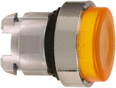Schneider Electric - 22mm Mount Hole, Extended Straight, Pushbutton Switch Only - Round, Orange Pushbutton, Illuminated, Maintained (MA) - Benchmark Tooling