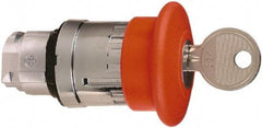 Schneider Electric - 22mm Mount Hole, Extended Mushroom Head, Pushbutton Switch Only - Round, Red Pushbutton, Maintained (MA), Momentary (MO) - Benchmark Tooling