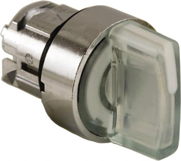 Schneider Electric - 22mm Mount Hole, 3 Position, Handle Operated, Selector Switch - White, Maintained (MA), Illuminated, Shock, Vibration and Water Resistant - Benchmark Tooling