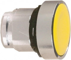 Schneider Electric - 22mm Mount Hole, Flush, Pushbutton Switch Only - Round, Yellow Pushbutton, Maintained (MA) - Benchmark Tooling