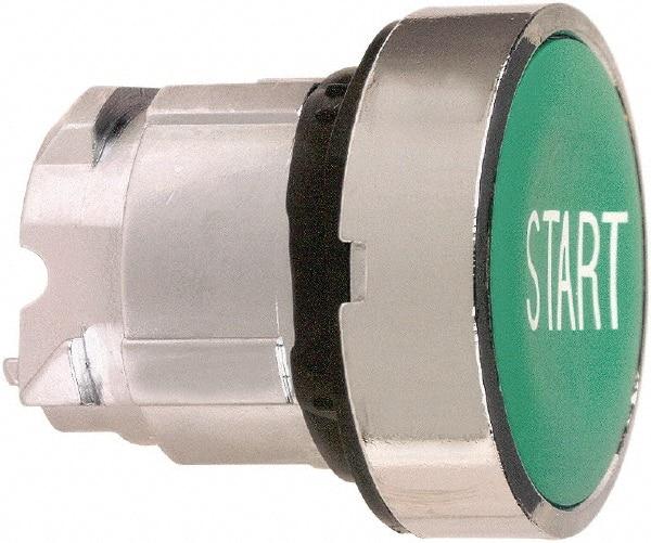 Schneider Electric - 22mm Mount Hole, Flush, Pushbutton Switch Only - Round, Green Pushbutton, Nonilluminated, Momentary (MO) - Benchmark Tooling