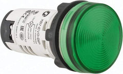 Schneider Electric - 24 V Green Lens LED Pilot Light - Round Lens, Screw Clamp Connector, 29mm Wide - Benchmark Tooling