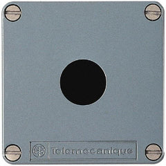 Schneider Electric - 1 Hole, Zinc Alloy Pushbutton Switch Enclosure - 80mm High x 80mm Wide x 49mm Deep - Benchmark Tooling