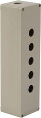 Schneider Electric - 5 Hole, 1.58 Inch Hole Diameter, Aluminum Pushbutton Switch Enclosure - 12.2 Inch High x 3.35 Inch Wide x 3.03 Inch Deep, 4, 13 NEMA Rated - Benchmark Tooling