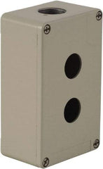 Schneider Electric - 2 Hole, 1.58 Inch Hole Diameter, Zinc Alloy Pushbutton Switch Enclosure - 5.12 Inch High x 3.15 Inch Wide x 2.03 Inch Deep, 4, 13 NEMA Rated - Benchmark Tooling