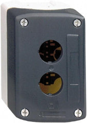 Schneider Electric - 2 Hole, 22mm Hole Diameter, Polycarbonate Pushbutton Switch Enclosure - 13, 4X NEMA Rated - Benchmark Tooling