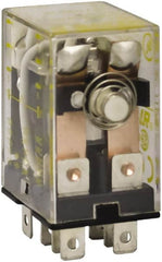 Square D - 1/2 hp at 240 Volt & 1/3 hp at 120 Volt, Electromechanical Plug-in General Purpose Relay - 10 Amp at 240 VAC, DPDT, 120 VAC at 50/60 Hz - Benchmark Tooling