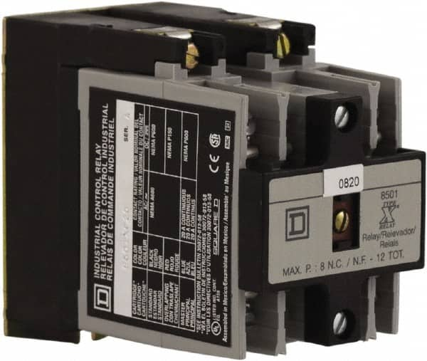 Square D - 2NO, 600 VAC Control Relay - Panel Mount - Benchmark Tooling