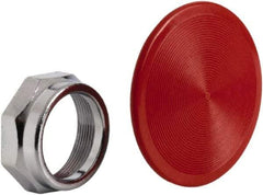 Schneider Electric - Extended Mushroom Head Pushbutton Switch 2-1/4" Snap-In Knob - Red, Round Button, Nonilluminated - Benchmark Tooling