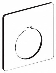 Schneider Electric - Square, Plastic Legend Plate - Blank - White Background, 30mm Hole Diameter, 57 Inch Square - Benchmark Tooling